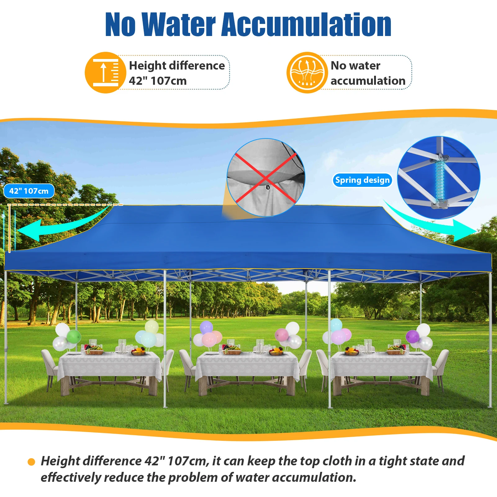 Pop Up Canopy Tent Gazebo Party Heavy Duty Marquee Awning Without Sidewall Outdoor Commercial Event Instant Tent Gazebo 10x30ft