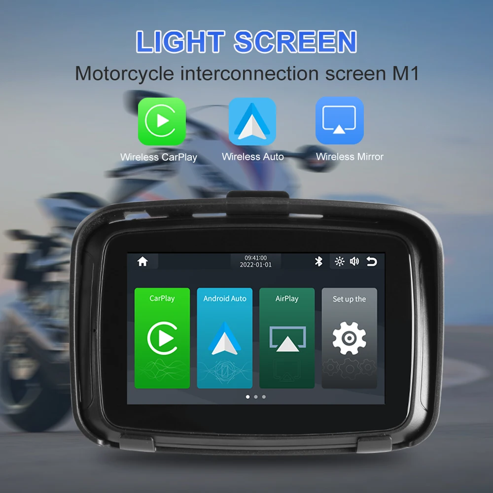 5Inch Motorcycle Waterproof GPS Navigation Carplay Display Motorcycle