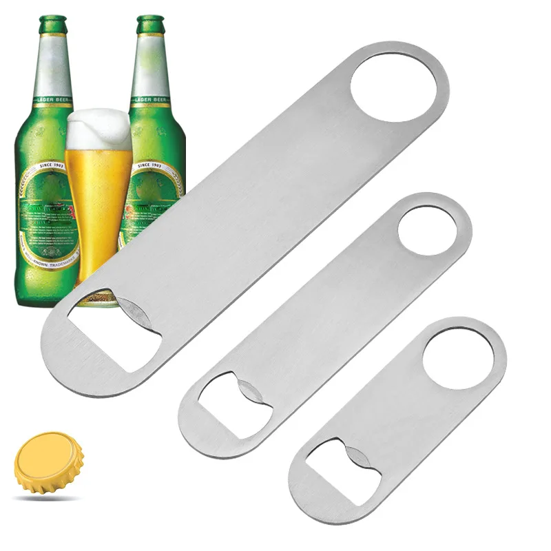 Stainless Steel Beer Bottle Opener Mini Durable Bottle Cap Opener Custom Logo Promotion Gift