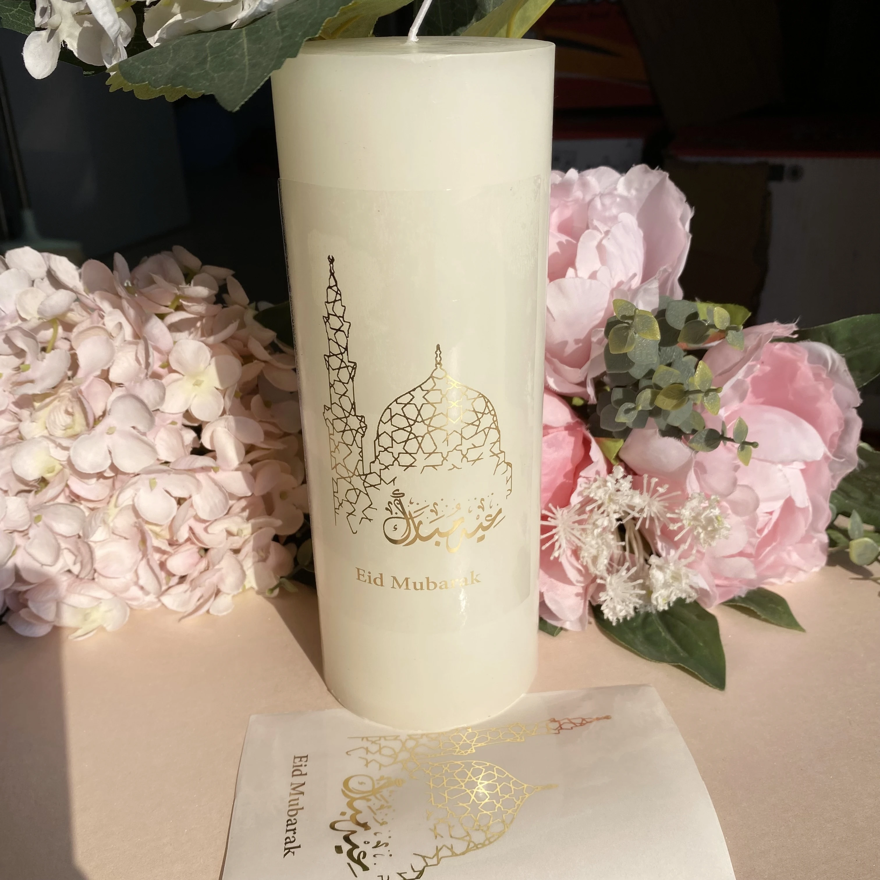 

ИД Мубарак, столб, раньше, искусственные подарки, подарки, Декор, 5 штук Рамадан, наклейка Mubarak