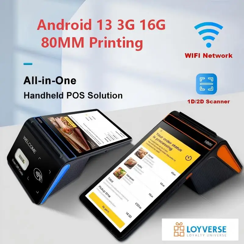 8인치 안드로이드 13 POS 단말기(80mm 감열 프린터 포함) |   4G WiFi..