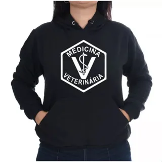 Moletom Canguru Medicina Veterinária Blusa, Frio Faculdade, Estudante Unissex