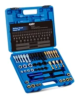 OMT 48pc Thread Chaser Set Metric and SAE Thread Repair Restorer Kit UNC UNF w Case Rethreading Kit 1