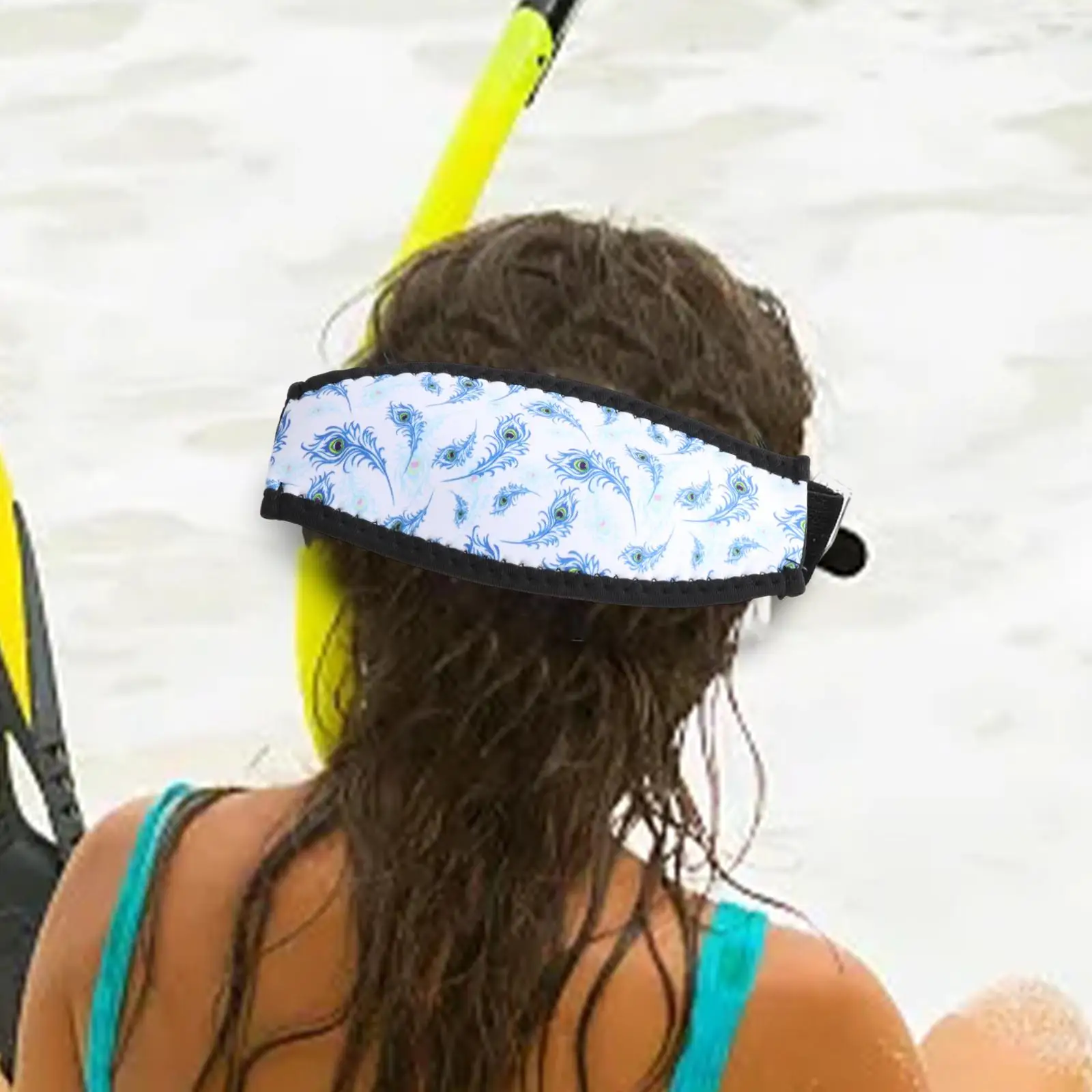 Diving Mask Slap Strap Protection for Snorkeling Freediving Water Sports,Women Mask Slap Straps Protect Long Hair Band Neoprene