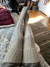 Buy 2019 Newest Hot Womens Winter Warm Cable Knit Over Knee Stockings Long Boot Thigh High Stockings