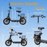 TWOFISH M5 Elite-E Scooter électrique 500W moteur 48V 13Ah 14 "pneus 40 km/h vitesse maximale freins à double disque amortisseurs avant et arrière 4