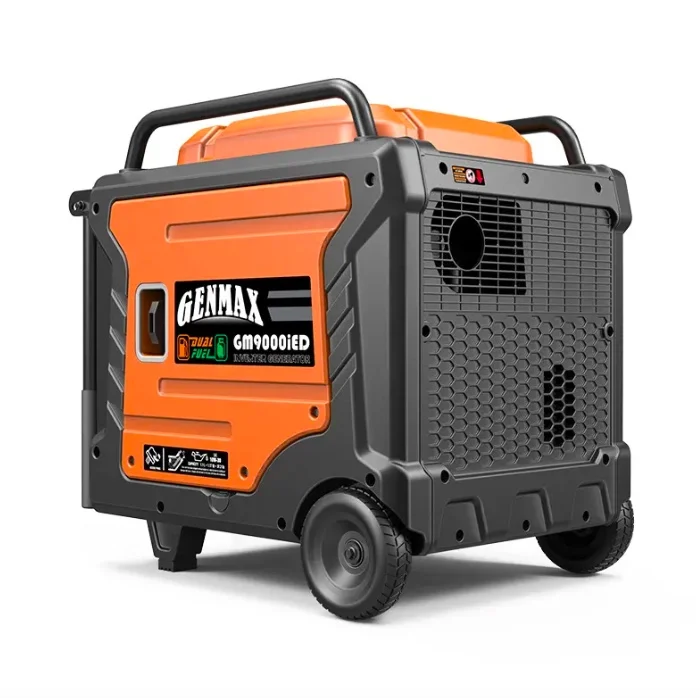 NEW-Original GENMAX GM9000iED 50 Amp 7600W/9000W Remote Start Dual Fuel Inverter Generator with CO Detect New