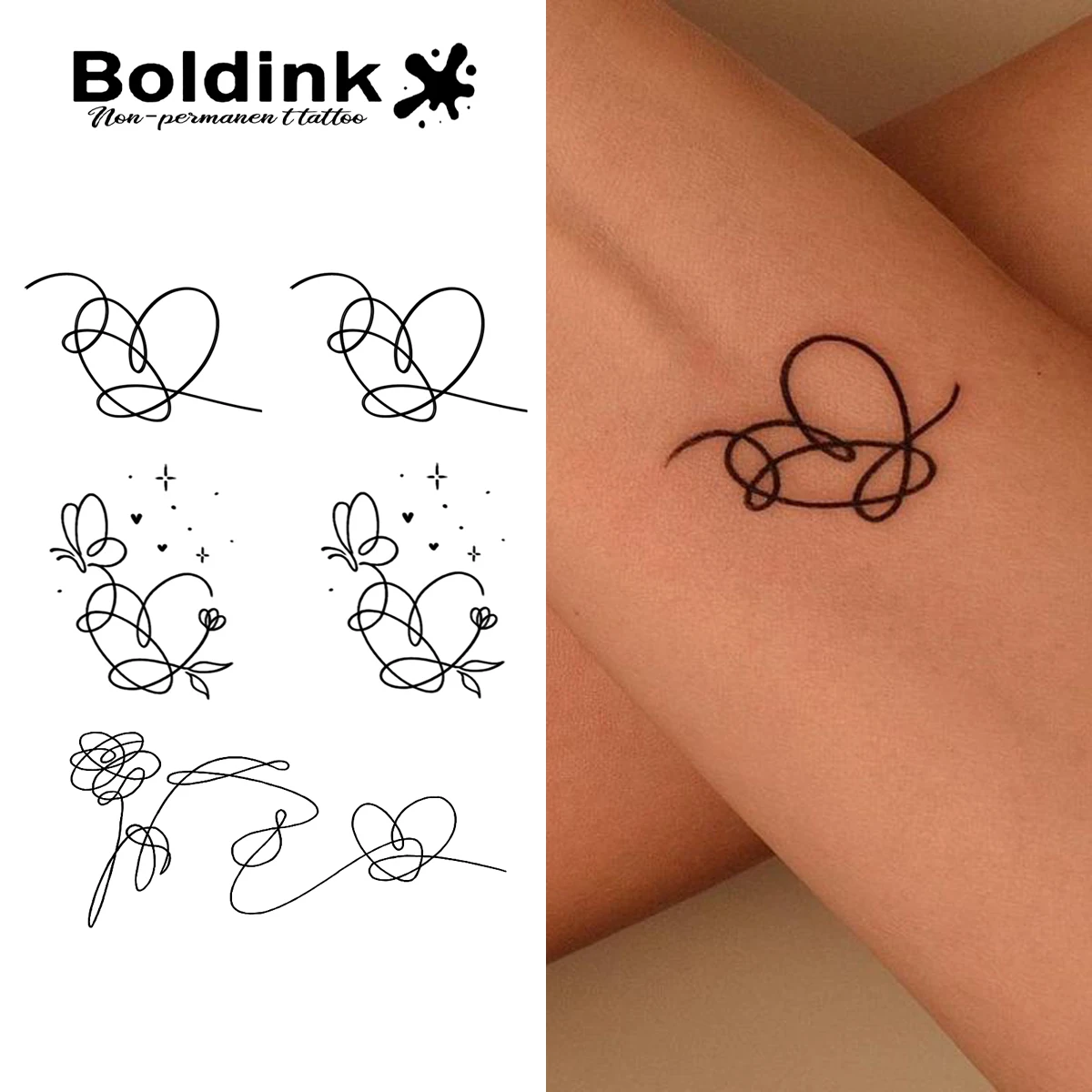 Butterfly Temporary Tattoo - SpiritHoods, image size:1200x1200