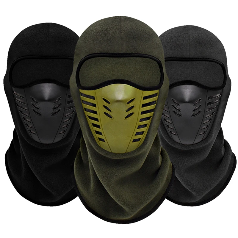 Motorcycle Mask Fleece Thermal Neck Full Face Ski Mask Men Women Cycling Balaclava Winter Keep Warm Windproof Face Shield