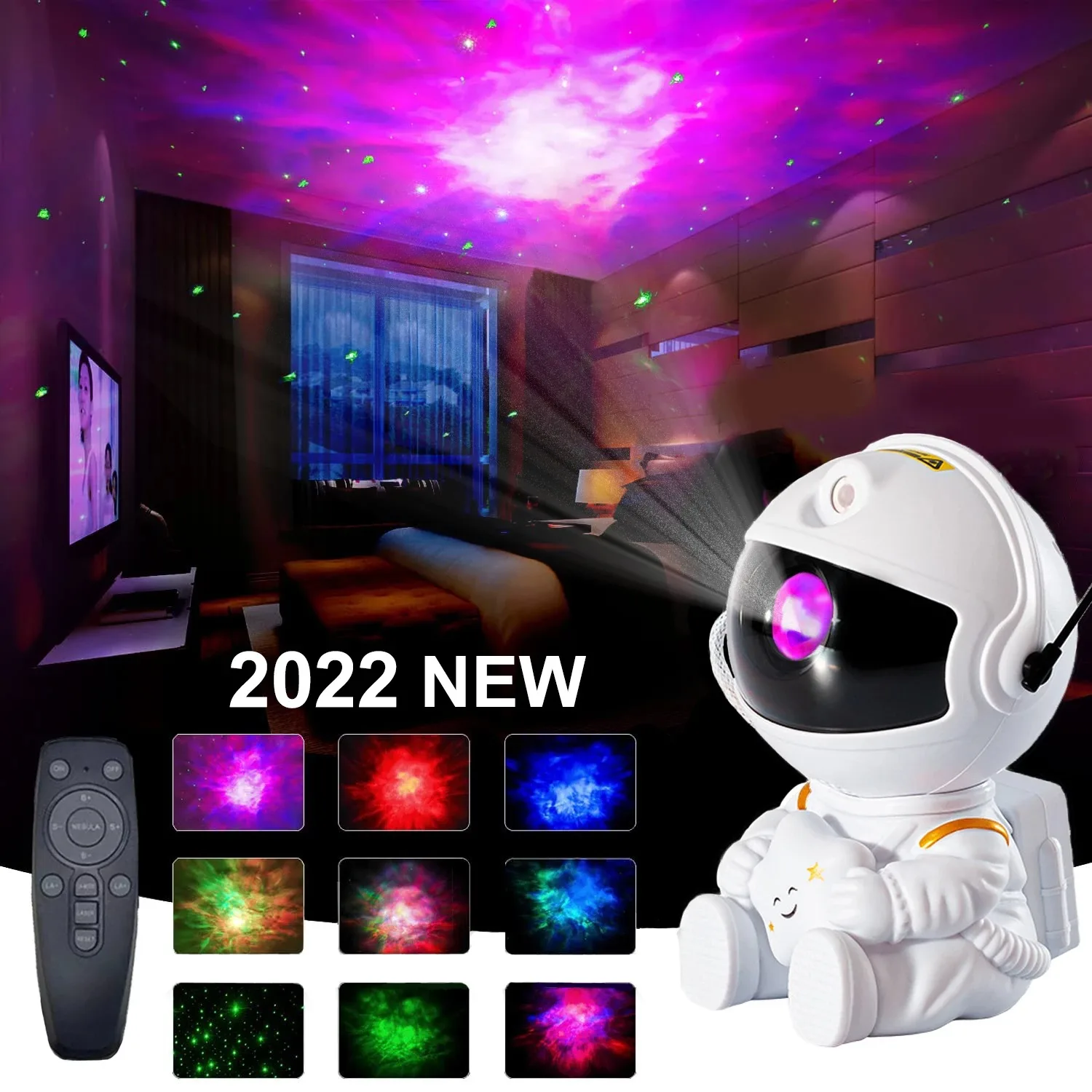 2022NEW Astronaut Projector Starry Sky Galaxy Stars Projector Night Light LED Lamp for Bedroom Room Decor Decorative Nightlights