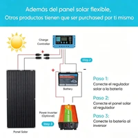 Panneau solaire monocristallin flexible 110W, cellule solaire photovoltaïque ETFE 220W (2 pièces de 110W) à haute efficacité, panneau solaire étanche pour camping-car, caravane, fourgonnette, bateau, alimentation hors réseau sur toit 4