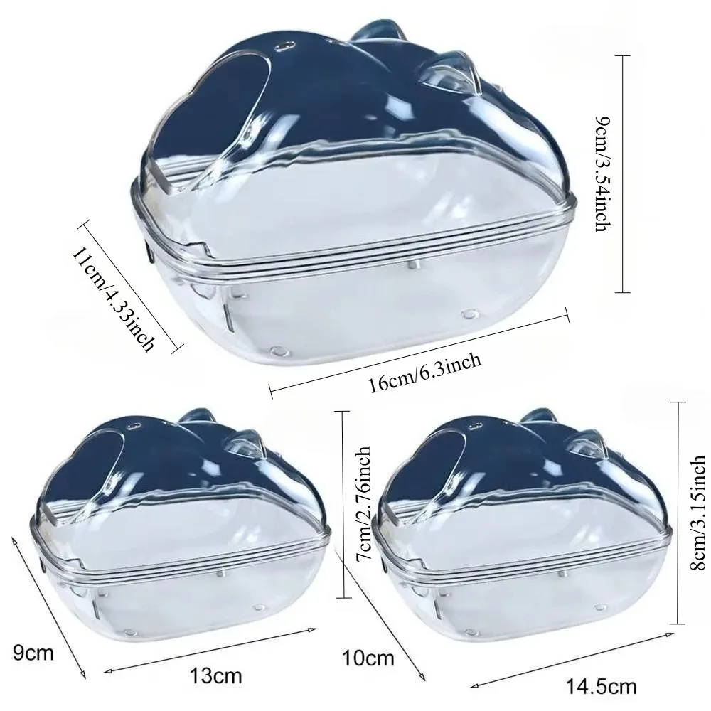 Hamster Bath Splash-proof Sand Bath in Use