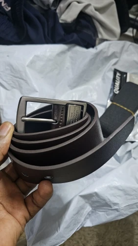 MIDNIGHT SOVEREIGN™ – Black Buckle Genuine Leather Belt photo review