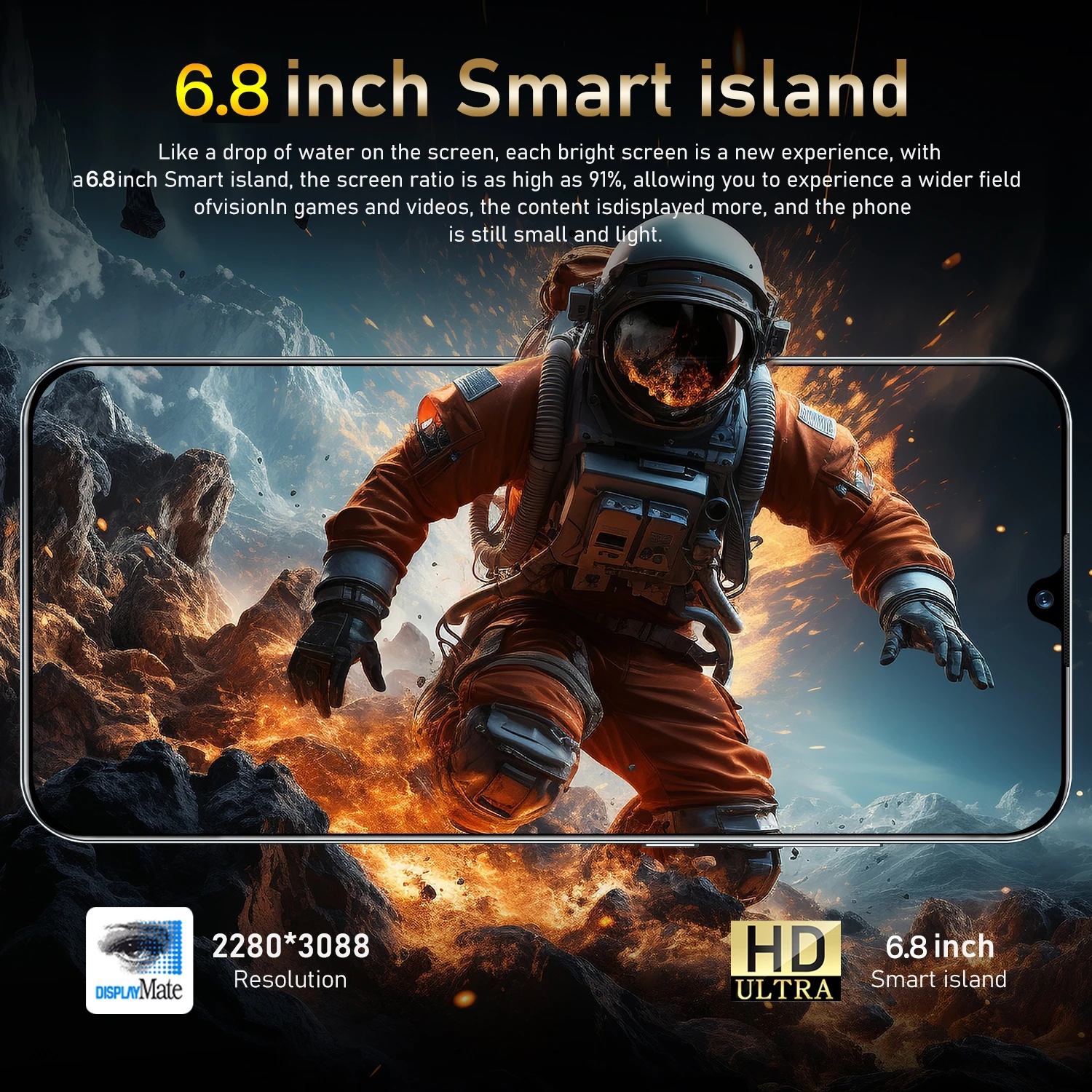 5G 오리지널 휴대폰 포바 5 프로 스마트폰, 6.8 HD 스크린, 16G + 1T, 6800Mah, 108MP, 안드로이드 13 휴대폰, 듀얼 심 페이스 언락