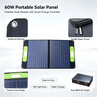 Panneau solaire monocristallin pliable ETFE 60W, module solaire étanche, générateur solaire portable pour station d'alimentation, camping, jardin, camping-car, caravane, bateau, charge de batterie 12V 3