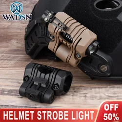 Wadsn Tactical Military Fast Helmet Strobe Light Telescopic zoom Helmets Led Flashlight Clamp Airsoft Hunting Scout Light