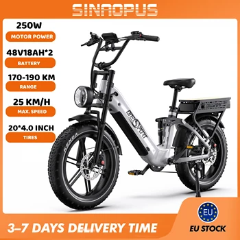 Bicicletta Elettrica Fuoristrada ONESPORT 20" per Adulti, Batteria 1728Wh, E-Bike per Tutti i Terreni, 7 Velocità, Freno a Disco Idraulico, Bici da Città