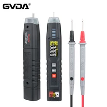 GVDA Pen Type Digital Multimeter True RMS Smart AC DC Voltage Resistance Capacitance Frequency Tester 4000 Counts Multitester