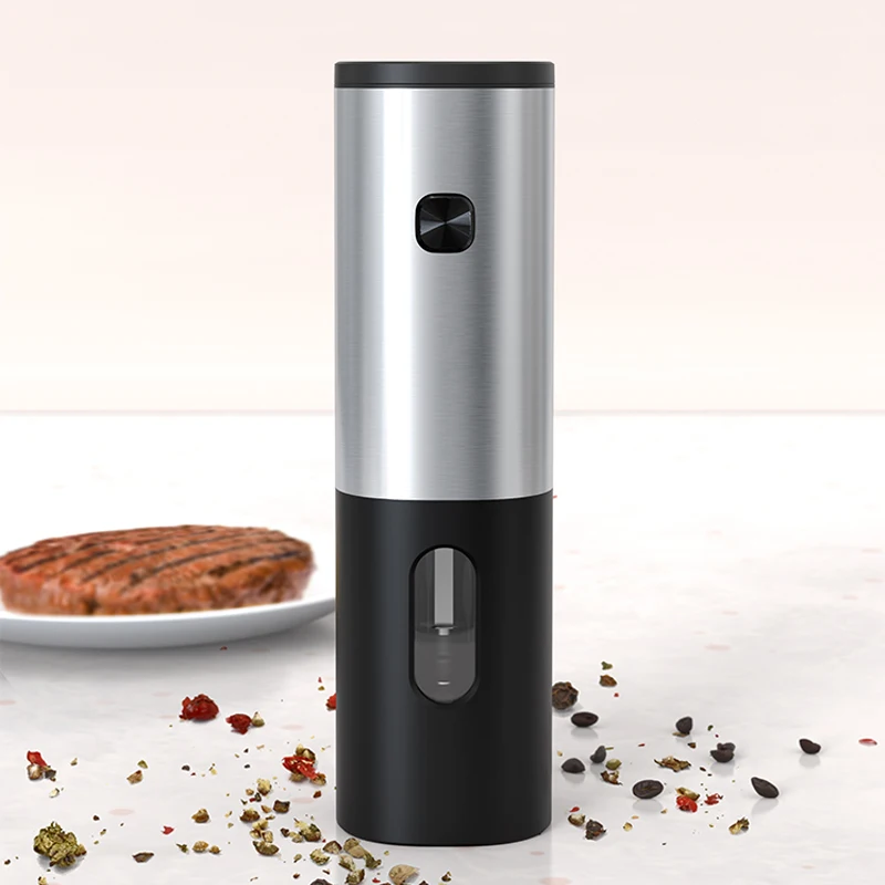 Moedor Elétrico de Sal e Pimenta Espessura Ajustável Núcleo Moagem Cerâmica Cozinha Grande Capacidade Tempero Moinho com Luz Led