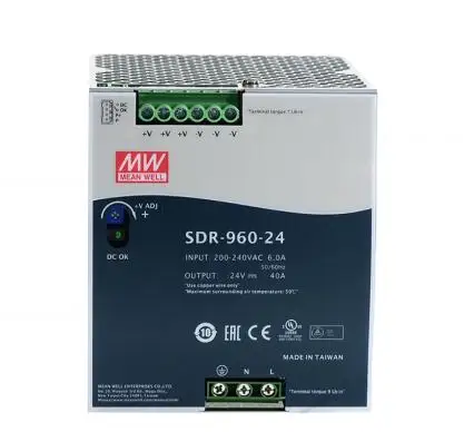 

Импульсный источник питания SDR-960-24 960W | 24V | 180-264VAC/254-370VDC