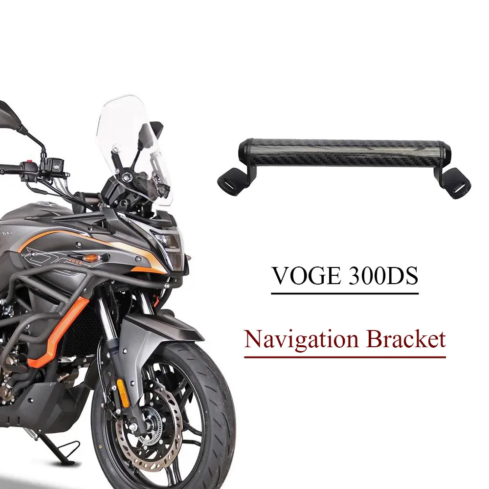 

New Fit VOGE 300DS Navigation Bracket USB Carbon Fiber Mobile Phone Holder For VOGE 300DS DS300 300 DS