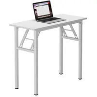31.5" Foldable Writing Desk, No Assembly, Sturdy Folding Computer Desk for Small Space, Home Office, Dorm (80x40). 1
