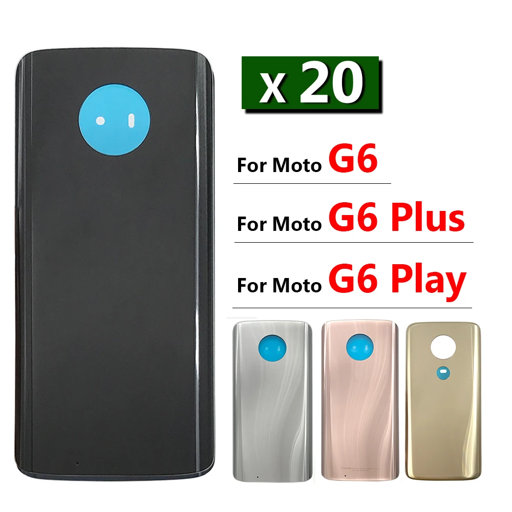 

20 шт./партия, задняя крышка батарейного отсека для Motorola Moto G6 Plus Play