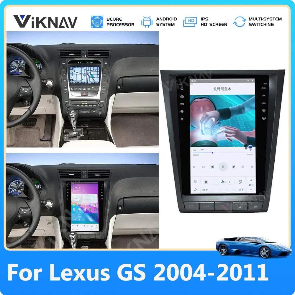 

Qualcomm Car Multimedia Player For Lexus GS GS300 GS350 2004-2011 Android 11 Radio GPS Navigation Auto Stereo Receiver