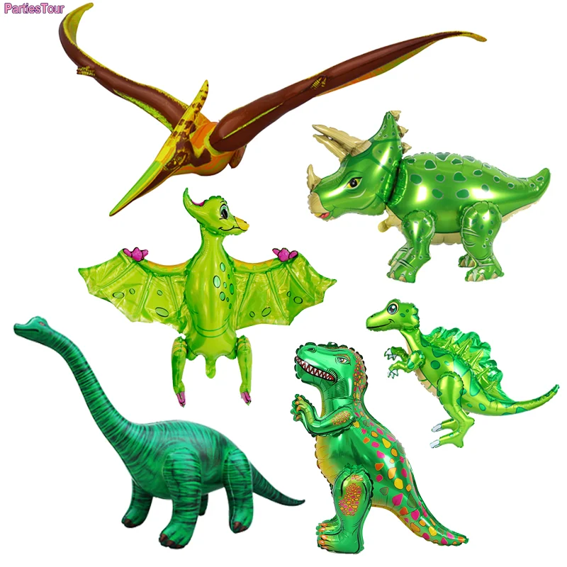 Globos inflables de dinosaurios para niños, suministros de decoración para  fiestas de cumpleaños, dinosaurios, animales jurásicos, juguetes de Raptor  Brachiosaurus|Globos y accesorios| - AliExpress