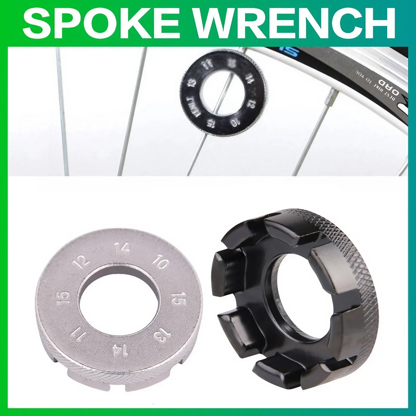 웨스트 바이킹 초경량 탄소 섬유 자전거 페달, 3 베어링, 할로우 액슬, 미끄럼 방지 발판, 로드사이클링 액세서리 11 자전거 8 웨이 스포크 니플 키 휠 림 렌치 스패너 수리 도구