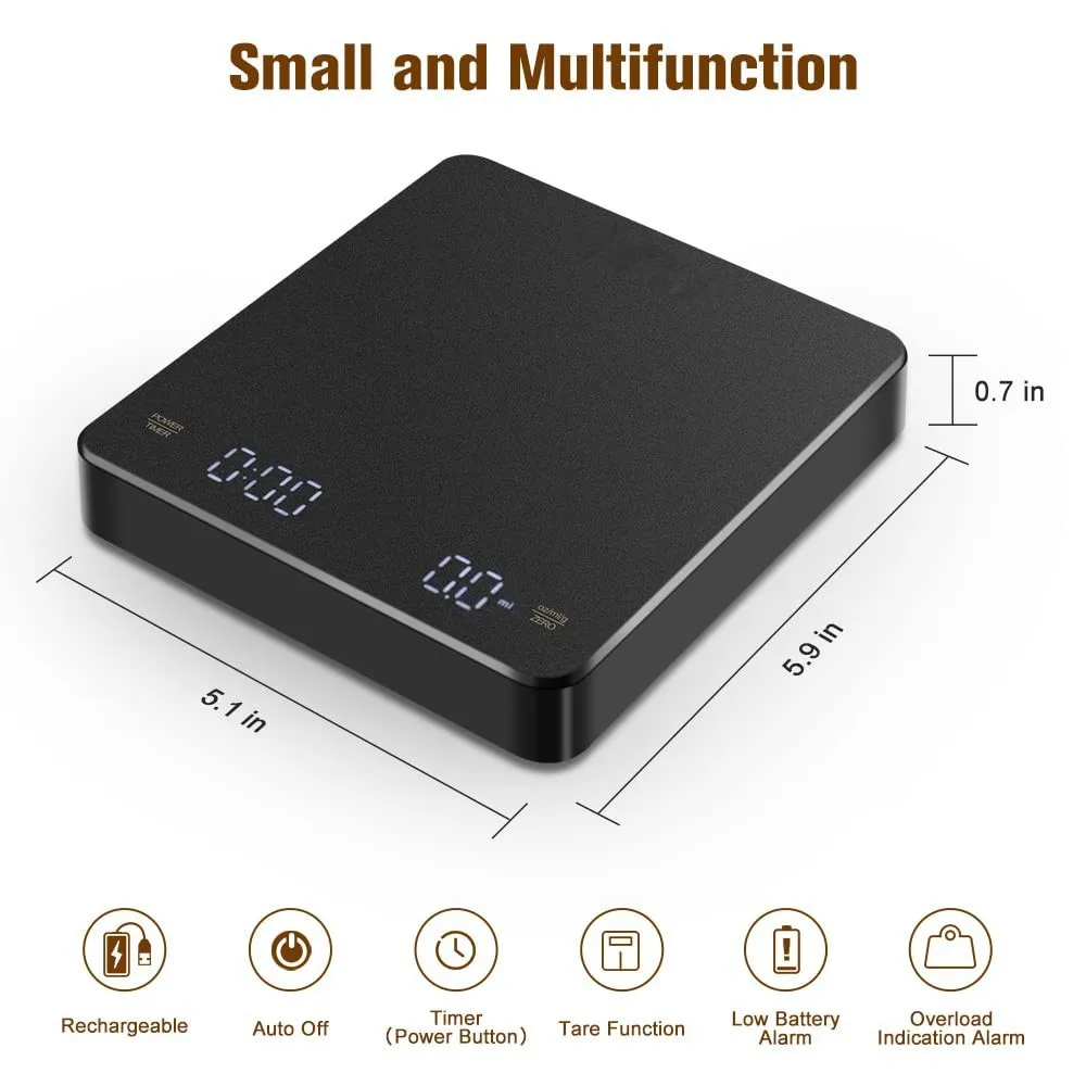 Coffee Sensor Slim digital scale with timer function