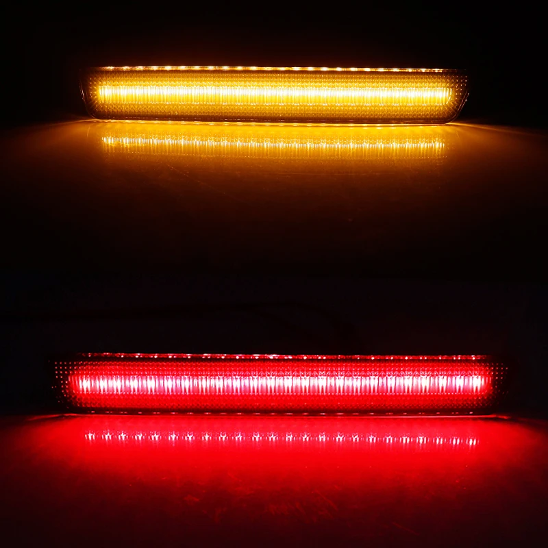 For Dodge Challenger 2015-2022 Clear & Smoked Lens LED Side Marker Lamp Amber Fr