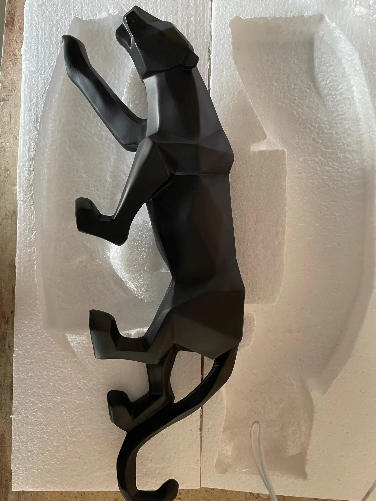 Geometric Grace, Panther Resin Sculpture for Home and Office photo review