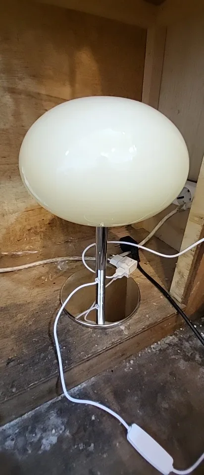 Lollipop Glow, Medieval Cream Glass Standing Lamp, Simple Atmosphere, Retro Design photo review