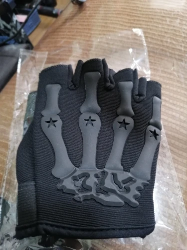 Riding Fingerless Gloves Non-slip Half Finger Gloves for Motorcycle Cycling photo review