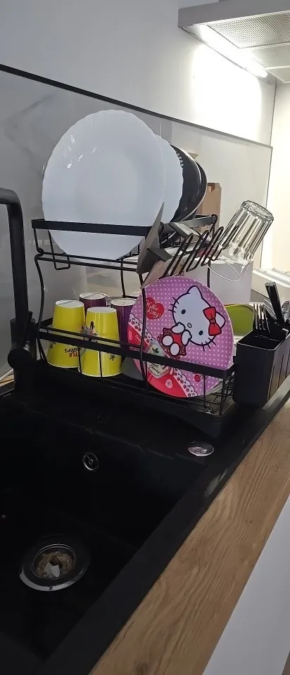 2-Tier Dish Drying Rack for Kitchen – Large, Removable & Space-Saving photo review