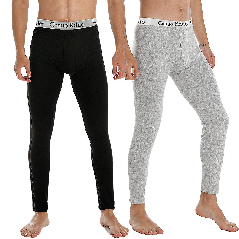 Men Long Johns Thermal Skin-friendly Underwear Winter Warm Long Pants Male Soft Elastic Large Size Leggings Comfortable Tights - Running Pants