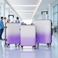 Ensemble de 3 valises Comanlai, valise rigide en ABS, bagage à main léger et durable avec roulettes à 360° °   Roues pivotantes et serrure TSA 1