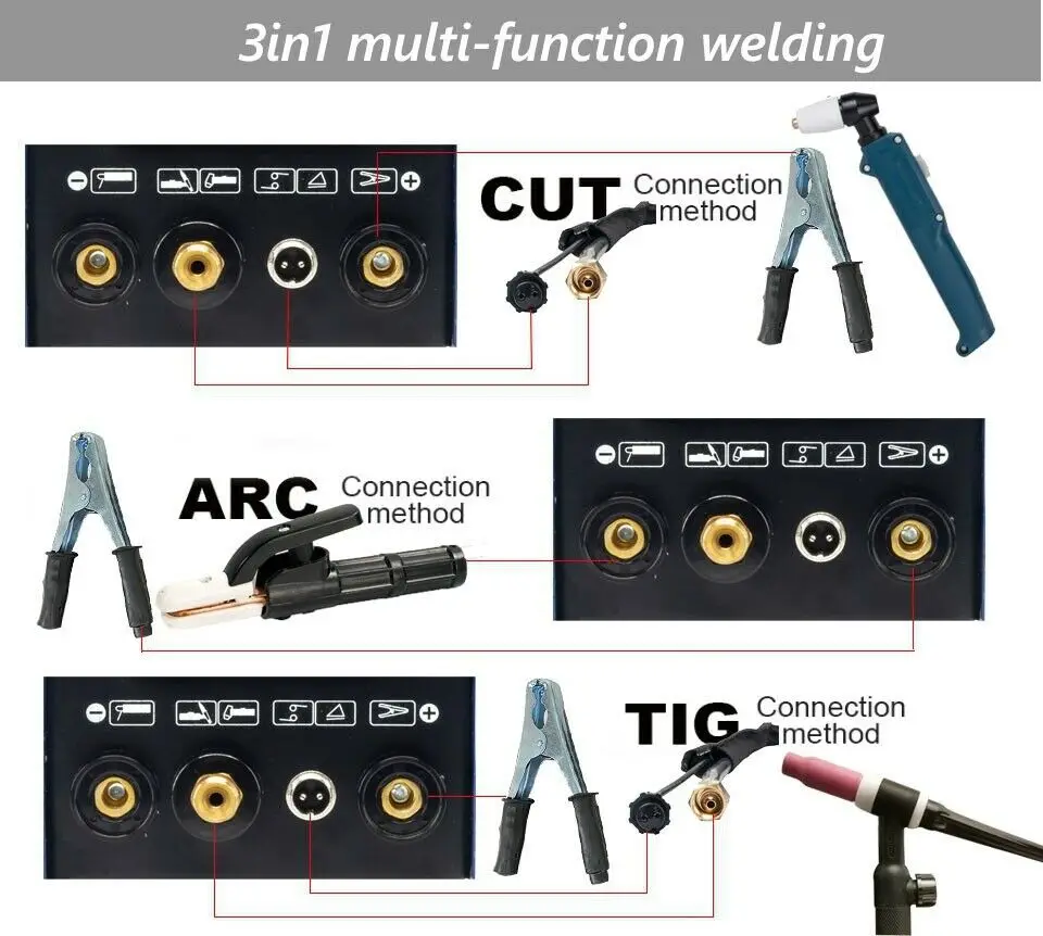 CT418 Inverter 220V or 110/220V Plasma Welding Machine 3 in 1 Plasma Cutter/Pulse TIG/MMA Argon Welder With Free Consumables images - 6