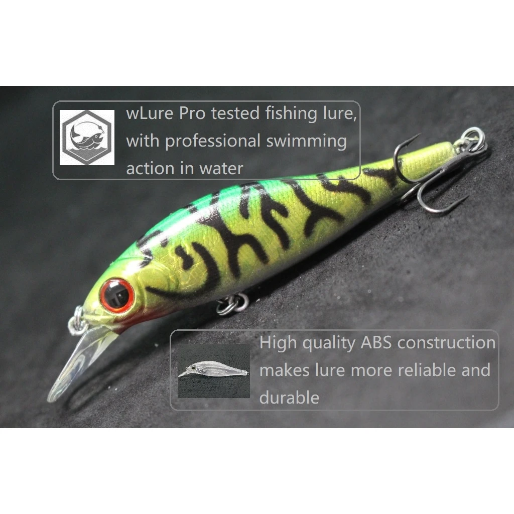 wLure Minnow Fishing Lure 11g 9.2cm Sinking Jerkbait Crankbait Sinking M718
