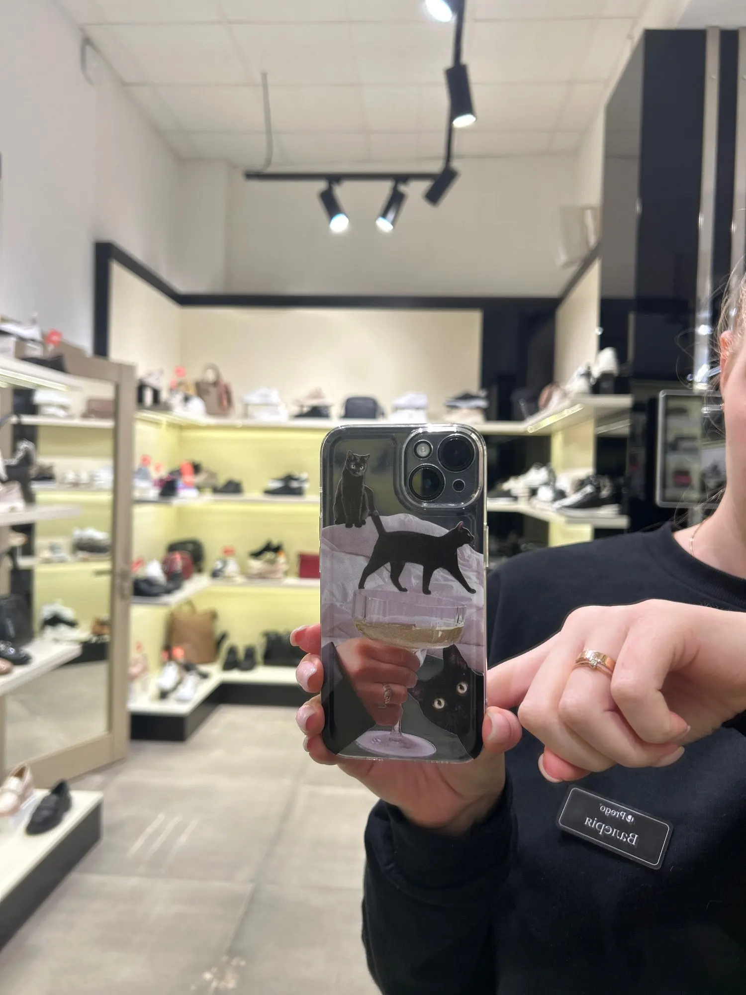 Cute Cat iPhone Case, customer photo