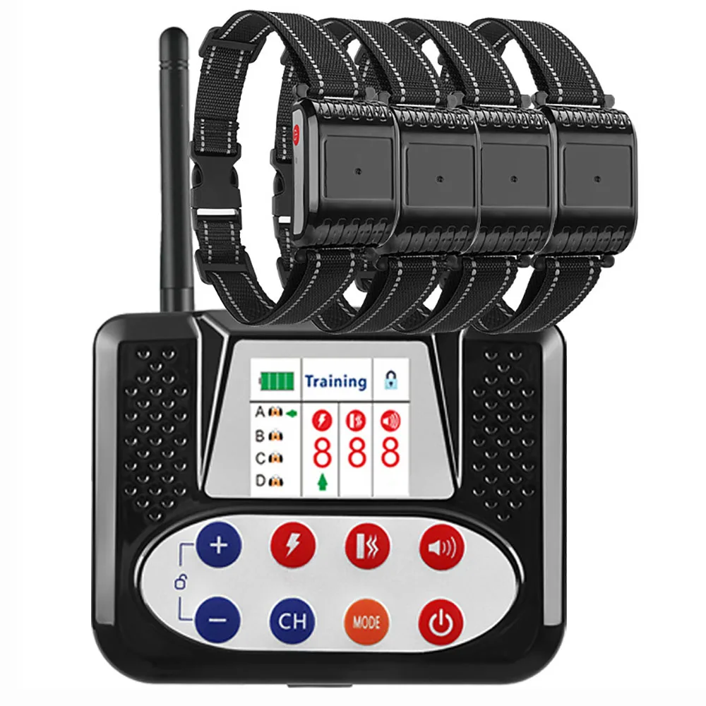 Pet Wireless Electronic Fence Smart Dog Training Device Anti-Lost And Anti-Barking Electric Shock Collar Color Screen Two-In-On pet dog training collar dog bark stopper