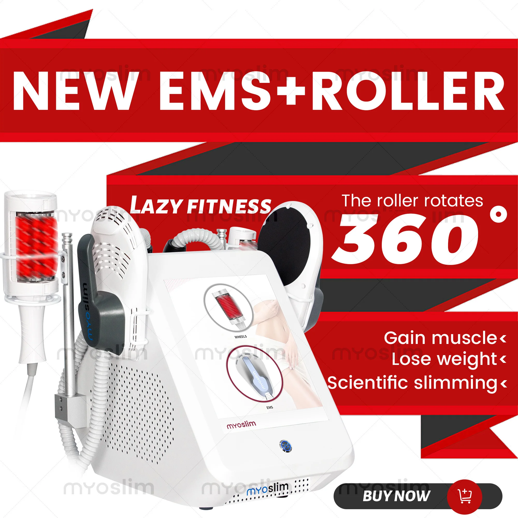 EMS Vacuum Inner Ball Roller 360 Degree Rolling Cellulite Massage Weights Loss Machine Body Muscle Body Slimming Fat Removal