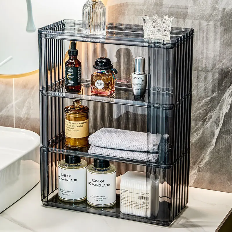 Bathroom Counter Shelf Organizer 3 Tier, Acrylic Bathroom Vanity Countertop  Organizer Bathroom Counter Storage Rack for Cosmetic Perfume Makeup