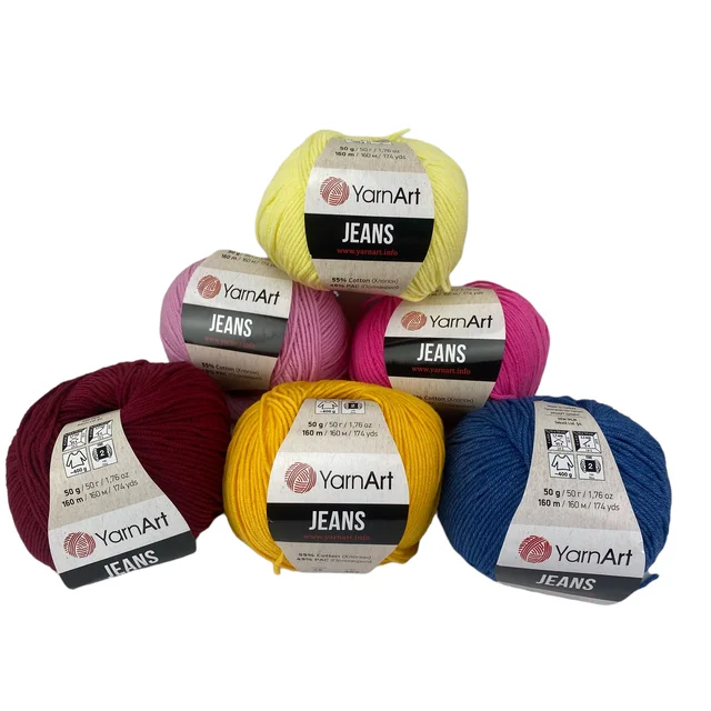 Yarnart Jeans Yarn %55 Cotton - %45 PolyAcr 50gr-160m Cardigan Sweater  Shawl Blouse Home Textile Amigurumi Crochet Knitting - AliExpress