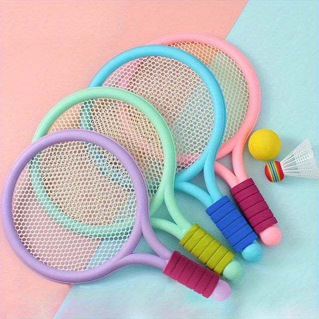 2 Rackets + 2 Balls Beginner Badminton Racket Set, Suitable for Parent-Child Sports Toy, Sports Game, Monochrome And Two-Color 3