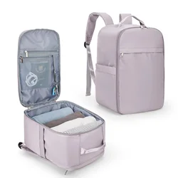 Compact Travel Backpack - 40x20x25, Versatile Hand Luggage - Small (Pink)