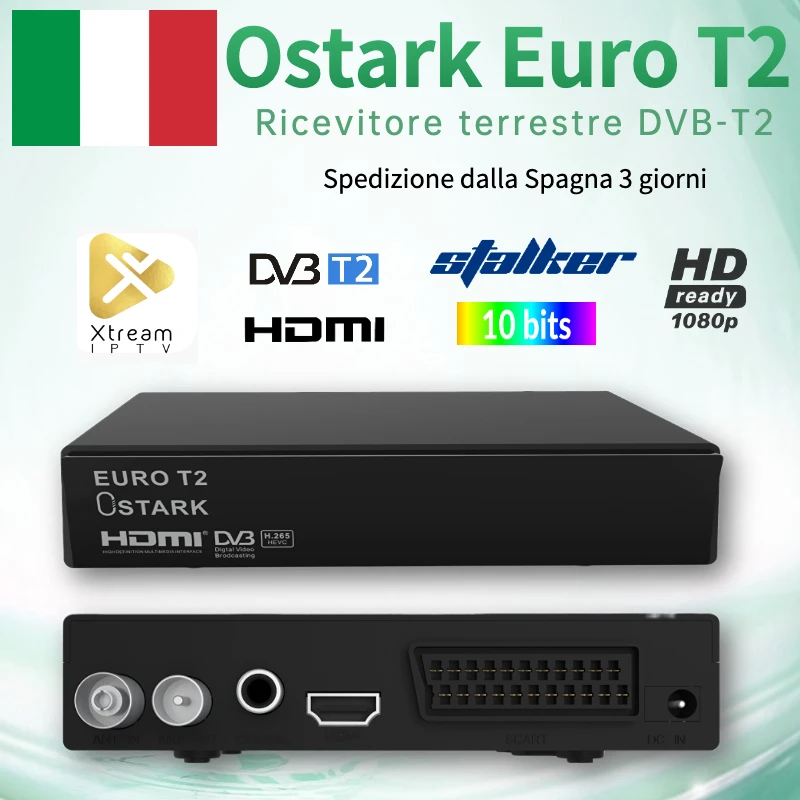 DVB T2 Ostark LCN DTT digital terrestrial receiver for two tv TDT TDT2 DVB  T2 DVB