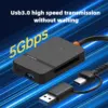 8-in-1 Card Reader USB3.0 Hub CF/SD/MS/TF Memory Card Reader for PC iPhone15 16 Trail Camera Converter External USB Flash Drive 4