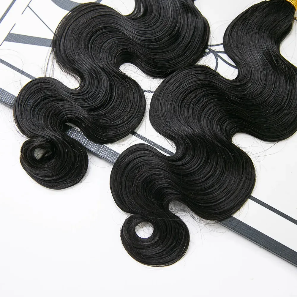 Miracle Knots Crochet Human Hair For Braiding Body Wave Boho Braids 100% Raw Human Hair Extensions Feathered Human Crochet Hair 6